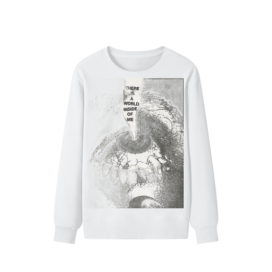 “There is a world inside of me” graphic sweater